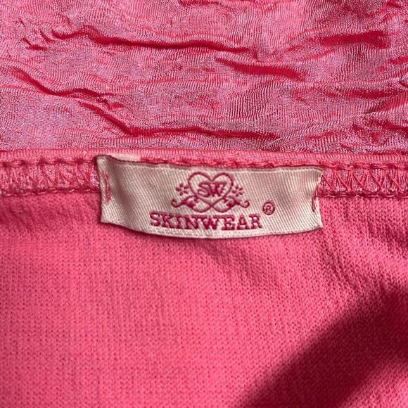 Skinwear Pink Ruched Texture Bodycon Mini Dress Size 10 Party Cocktail Sexy Date - Picture 6 of 11